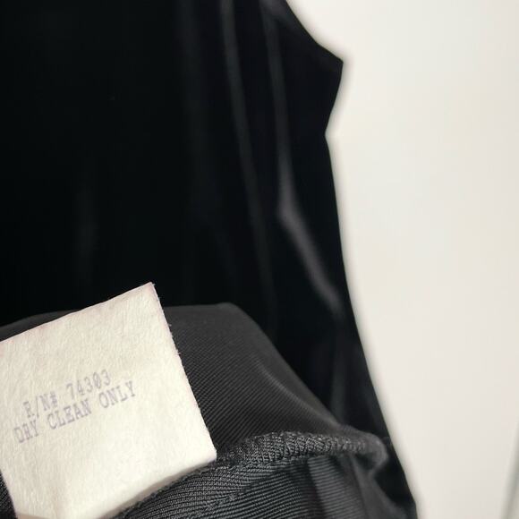 Spencer Alexis Velvet Midi Dress Womens Large Black Sleeveless Classic Cocktail - Picture 8 of 9